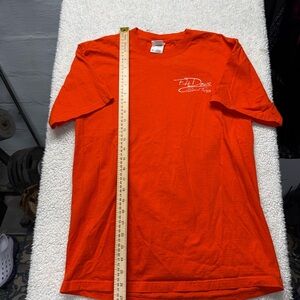 F. H. Davis sport fishing Men's Orange T-Shirt, size Medium, large mouth bass